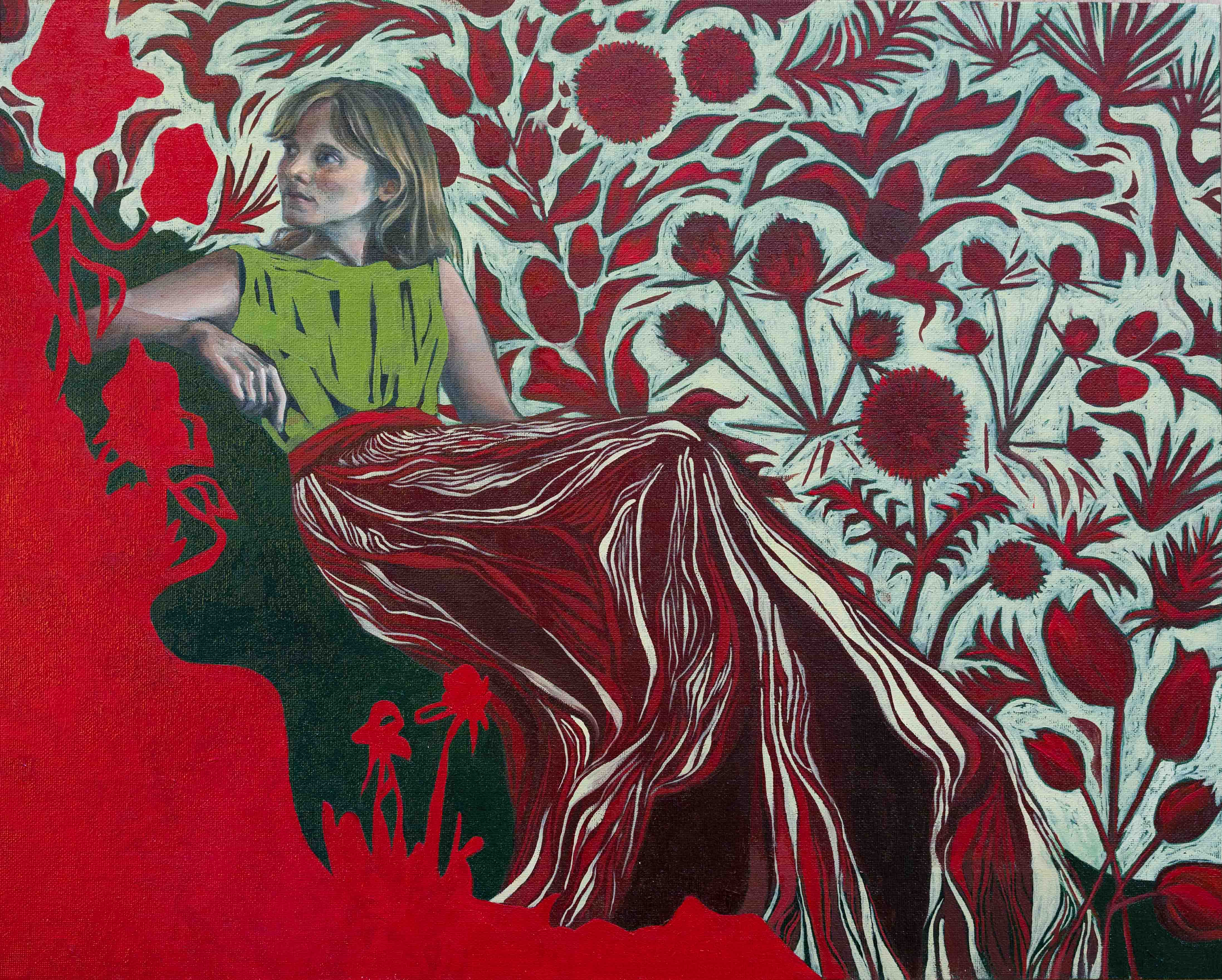 Woman in a field of flowers